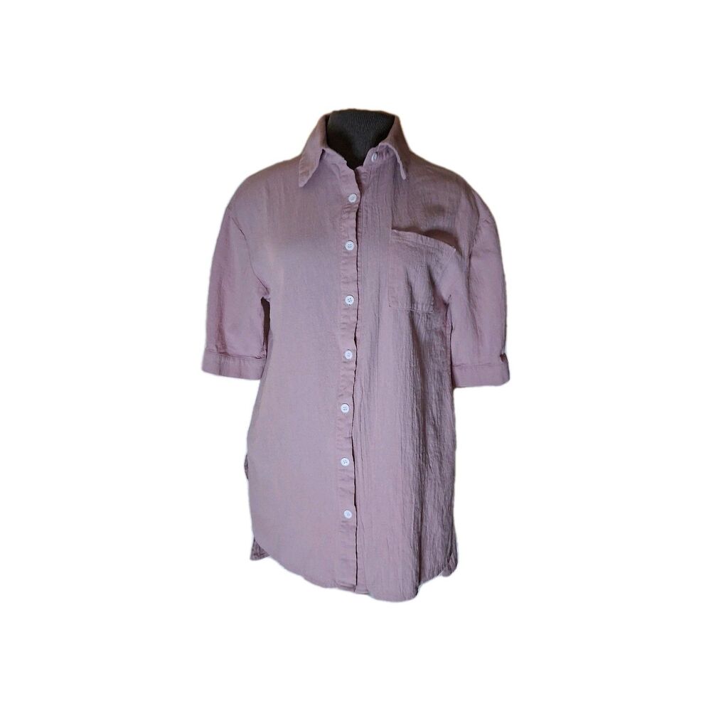 Vintage cottagecore Top, Size Over Sized Small,Rose, Single Pocket, Button Up